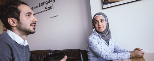 Porträt von Yousef El-Dada und Asmaa Aldaher Porträt von Yousef El-Dada und Asmaa Aldaher