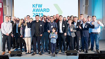 Gruppenbild der Preisträger des KfW Award Gründen 2019