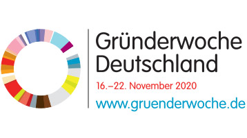 Logo und Schriftzug der Gründerwoche Deutschland 2020.