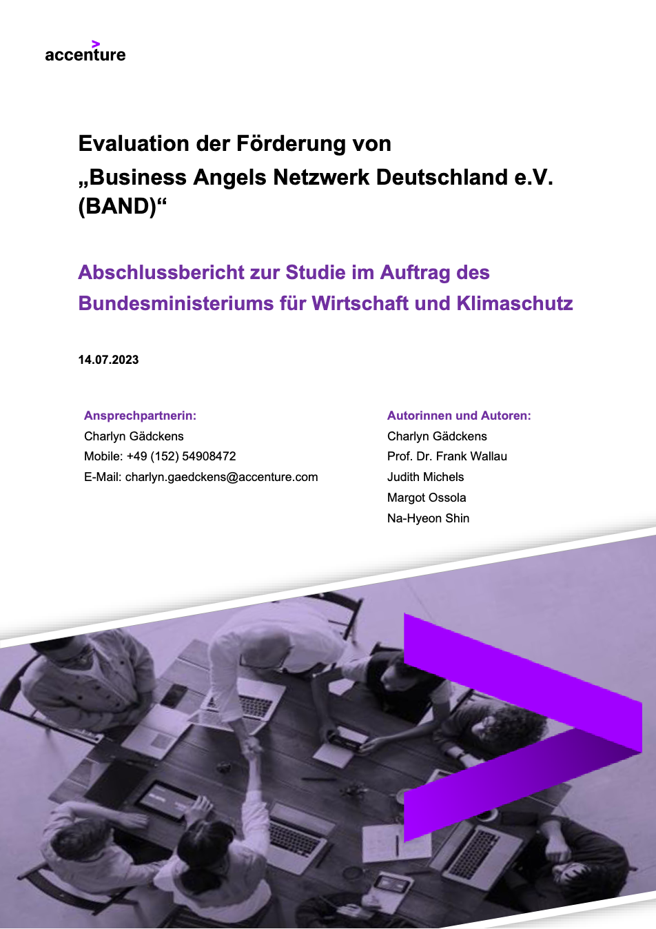 Titel Evaluation der Förderung von „Business Angels Netzwerk Deutschland e.V. (BAND)“