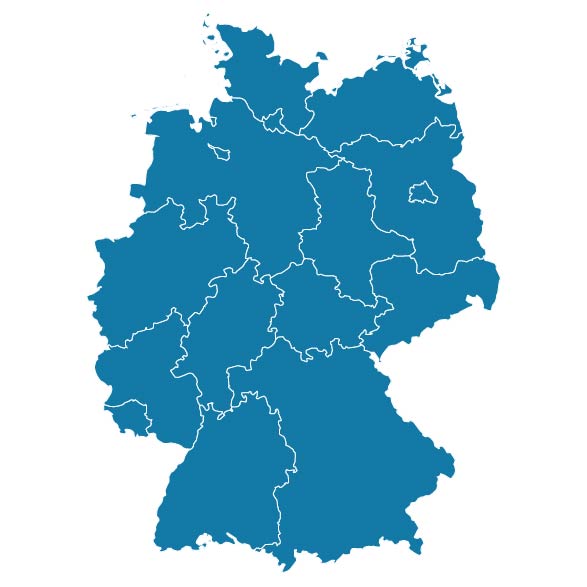 Im Hintergrund eine Deutschlandkarte Im Hintergrund eine Deutschlandkarte