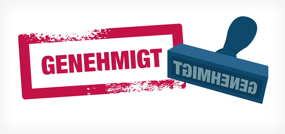 Stempel mit Abdruck genehmigt